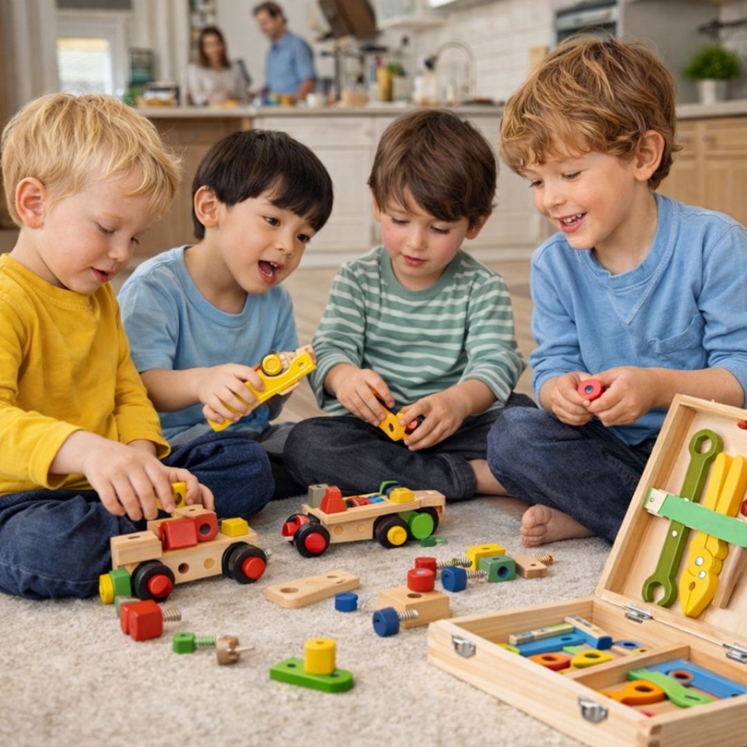 Montessori MiniBuilder Szerelős Játék 3-7 éveseknek