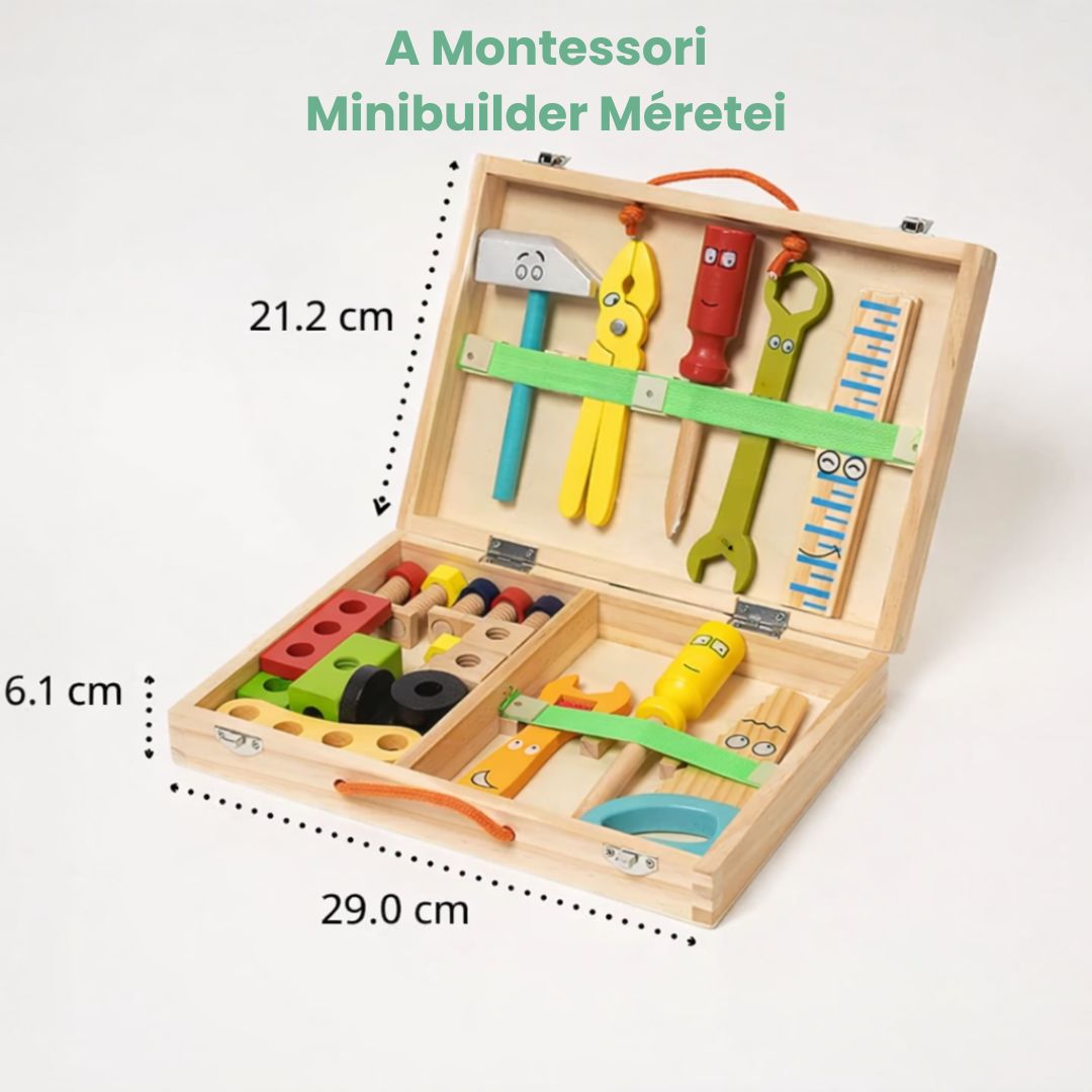 Montessori MiniBuilder Szerelős Játék 3-7 éveseknek
