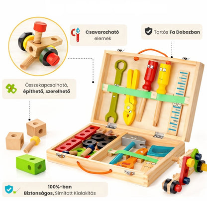 Montessori MiniBuilder Szerelős Játék 3-7 éveseknek