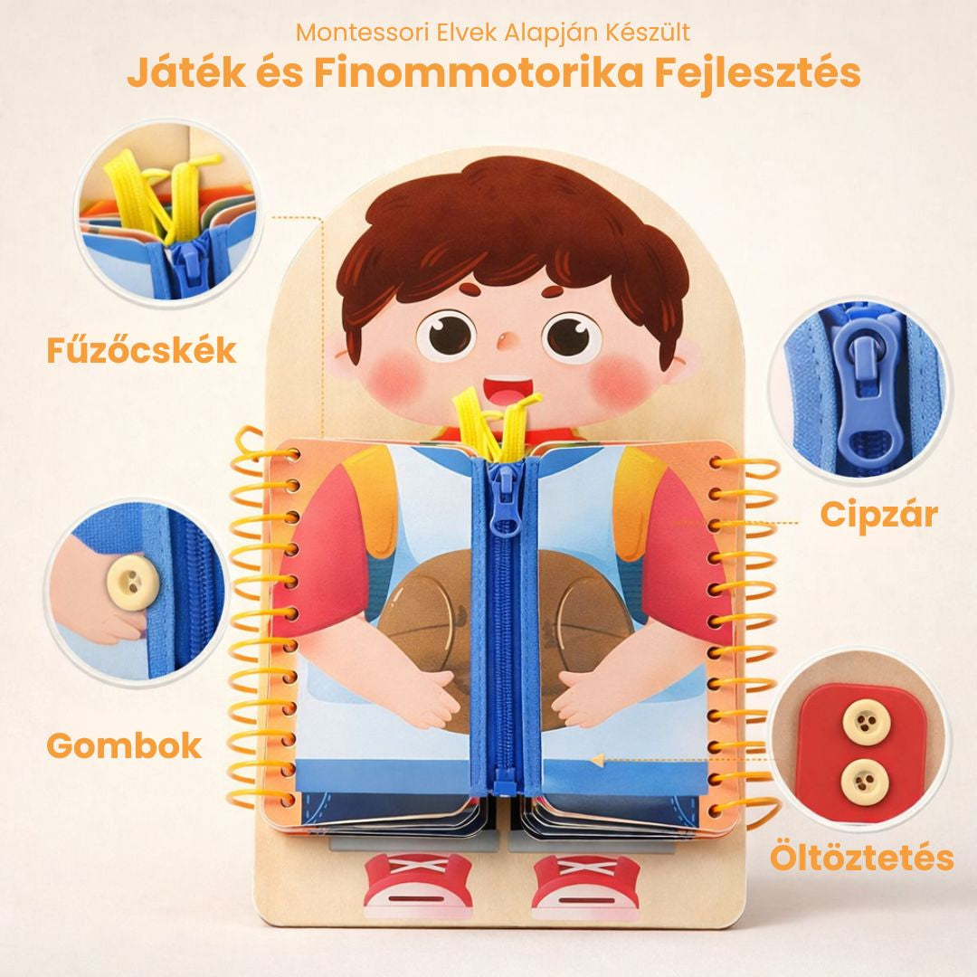 Montessori KezesKaland - Öltözködős Ügyességkönyv