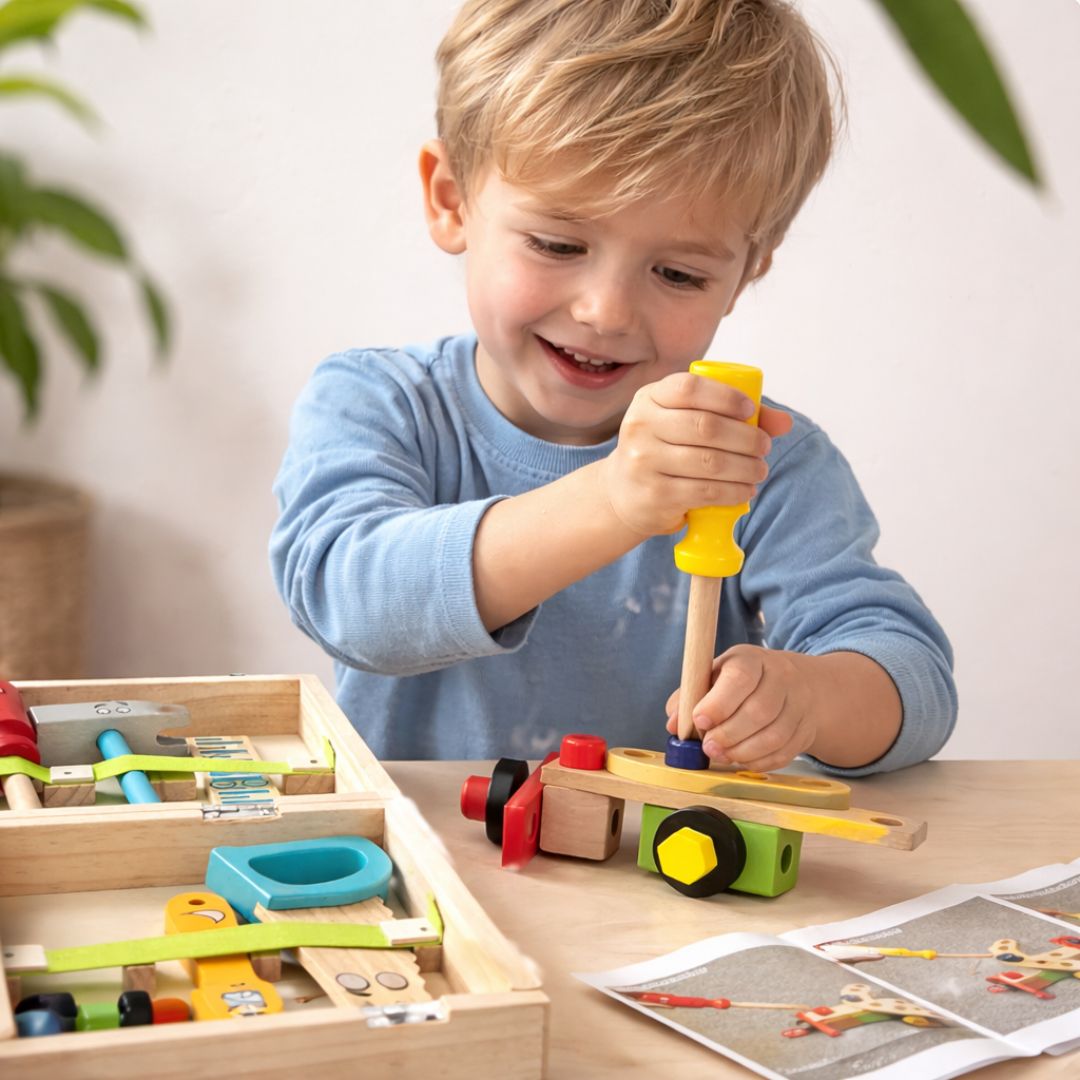 Montessori MiniBuilder Szerelős Játék 3-7 éveseknek