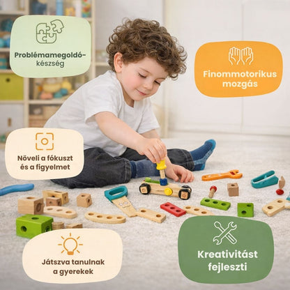 Montessori MiniBuilder Szerelős Játék 3-7 éveseknek