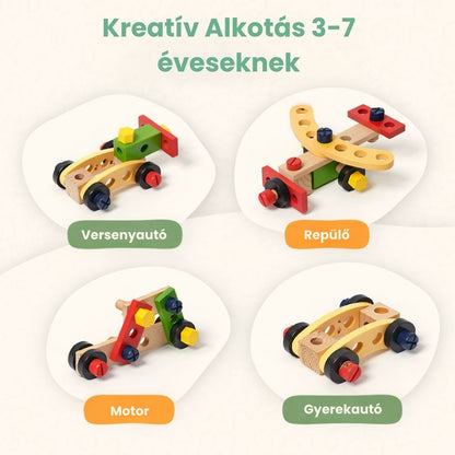 Montessori MiniBuilder Szerelős Játék 3-7 éveseknek